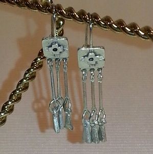 😍BOHO CHIC! - CUTE SILVER DANGLE EARRINGS